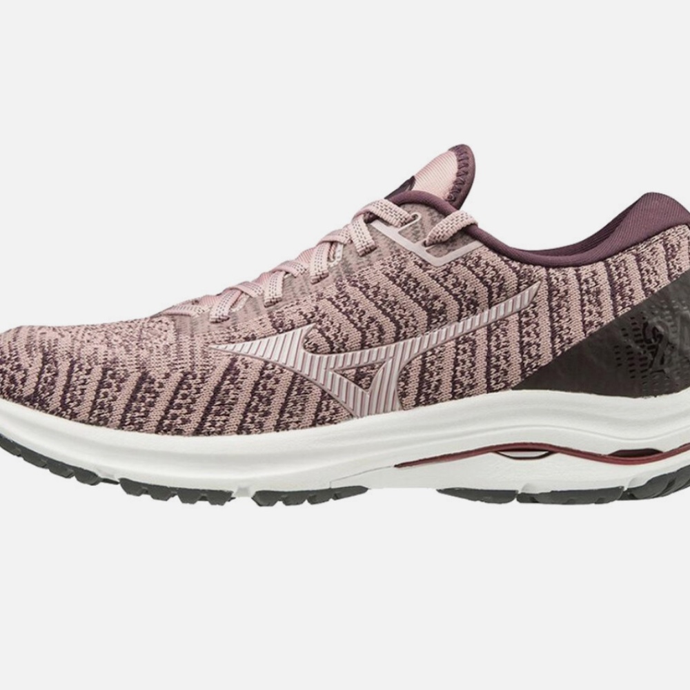 Mizuno Wave Rider 24 Waveknit Women’s Size 9.5 Woodrose Pale Lilac Running Shoes - Picture 10 of 11